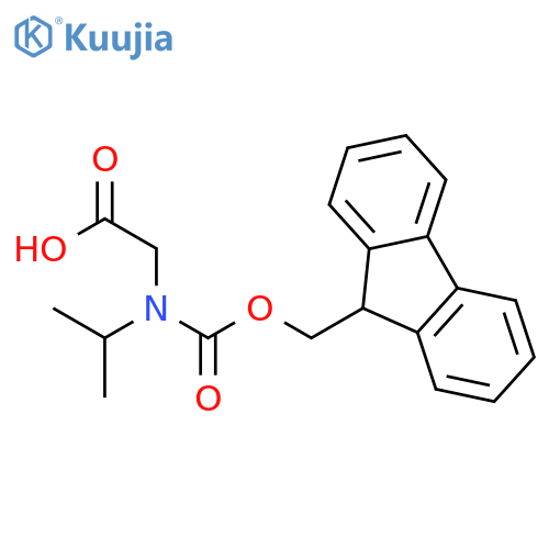 2-({(9H-fluoren-9-yl)methoxycarbonyl}(propan-2-yl)amino)acetic acid structure