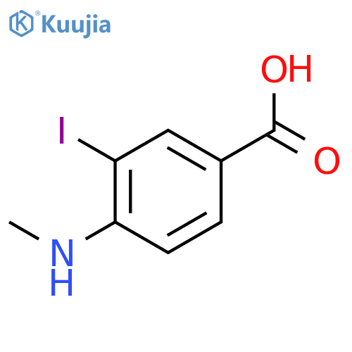 3-Iodo-4-(methylamino)benzoic acid structure