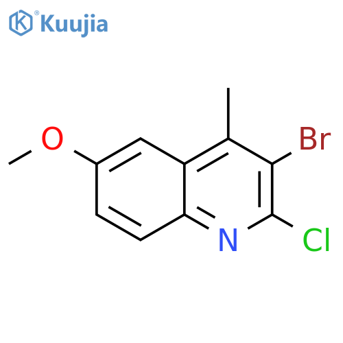 3-Bromo-2-chloro-6-methoxy-4-methylquinoline structure
