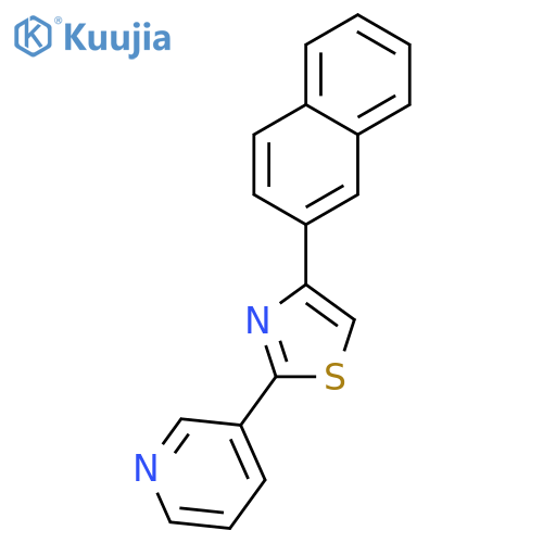 3-4-(Naphthalen-2-yl)-1,3-thiazol-2-ylpyridine structure