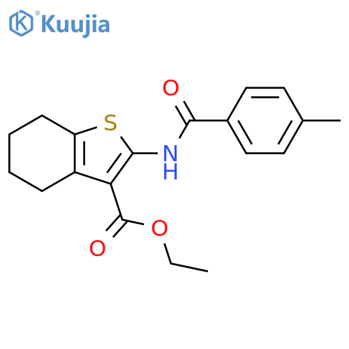 ethyl 2-(4-methylbenzamido)-4,5,6,7-tetrahydro-1-benzothiophene-3-carboxylate structure