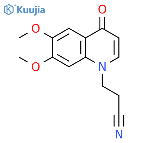 3-(6,7-Dimethoxy-4-oxo-4H-quinolin-1-yl)-propionitrile structure