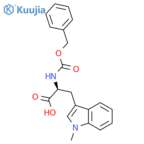 (2S)-2-{(benzyloxy)carbonylamino}-3-(1-methyl-1H-indol-3-yl)propanoic acid structure