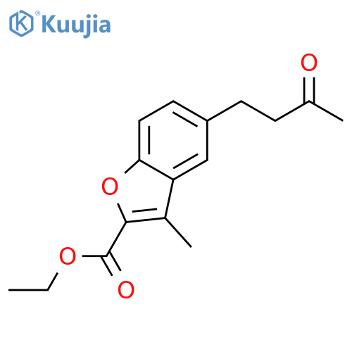 Ethyl 3-Methyl-5-(3-oxobutyl)-1-benzofuran-2-carboxylate structure