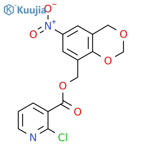 (6-Nitro-2,4-dihydro-1,3-benzodioxin-8-yl)methyl 2-chloropyridine-3-carboxylate structure