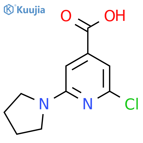2-Chloro-6-(pyrrolidin-1-yl)pyridine-4-carboxylic acid structure