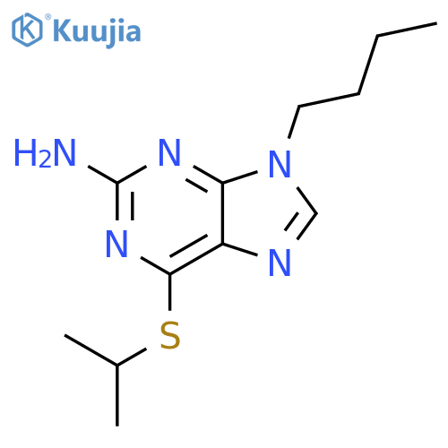 9-butyl-6-propan-2-ylsulfanylpurin-2-amine structure
