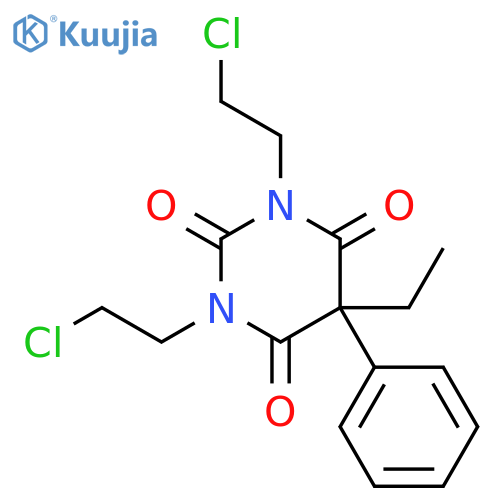 1,3-bis(2-chloroethyl)-5-ethyl-5-phenyl-1,3-diazinane-2,4,6-trione structure