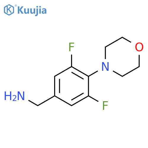 1-[3,5-difluoro-4-(morpholin-4-yl)phenyl]methanamine structure