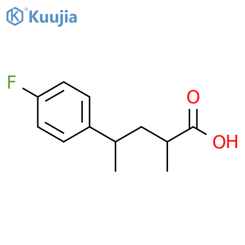 4-(4-fluorophenyl)-2-methylpentanoic acid structure