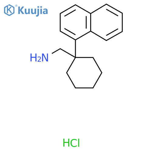 (1-(Naphthalen-1-yl)cyclohexyl)methanamine hydrochloride structure