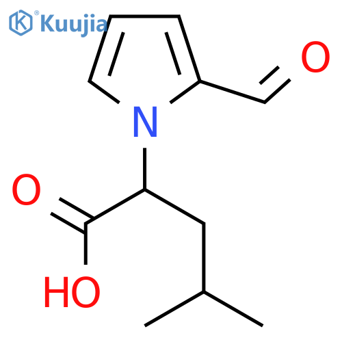 2-(2-Formyl-1H-pyrrol-1-yl)-4-methylpentanoic acid structure