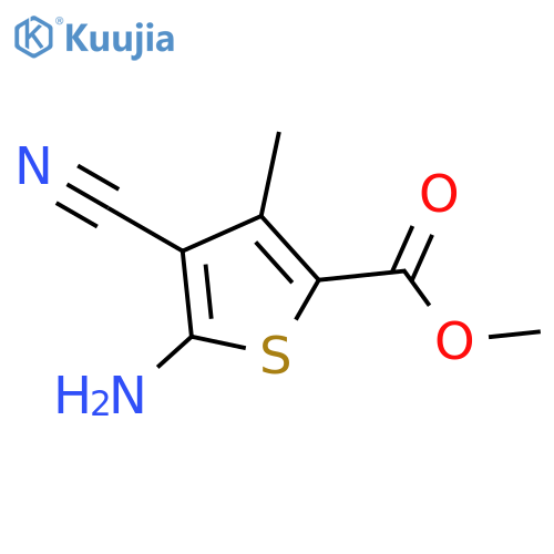 Methyl 5-amino-4-cyano-3-methylthiophene-2-carboxylate structure