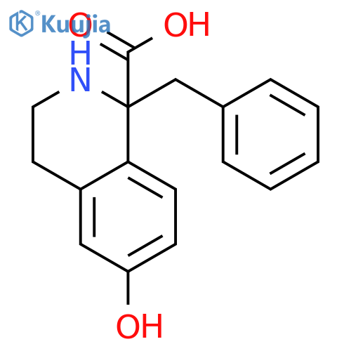 1-Isoquinolinecarboxylic acid,1,2,3,4-tetrahydro-6-hydroxy-1-(phenylmethyl)- structure