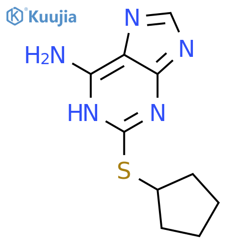 1H-Purin-6-amine, 2-(cyclopentylthio)- structure