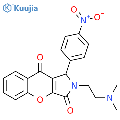 2-2-(dimethylamino)ethyl-1-(4-nitrophenyl)-1H,2H,3H,9H-chromeno2,3-cpyrrole-3,9-dione structure