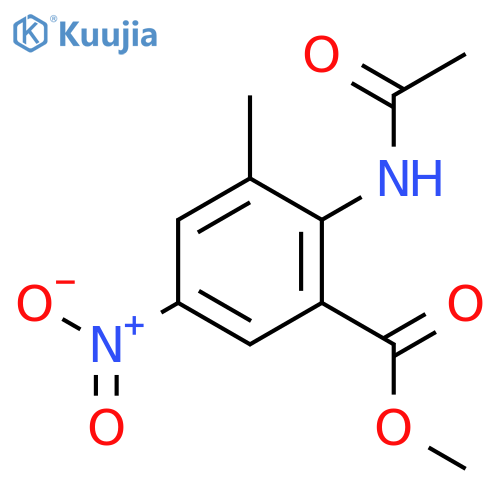 Methyl 2-acetamido-3-methyl-5-nitrobenzoate structure