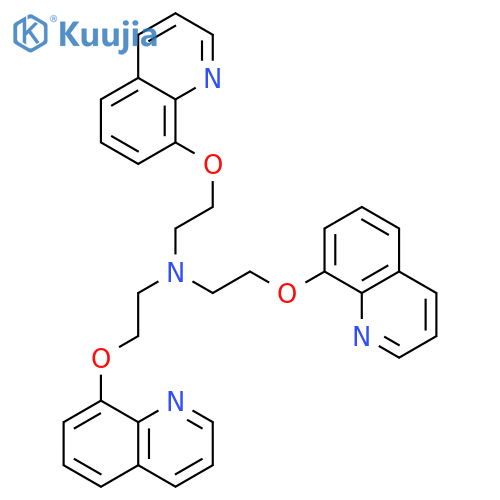 Tris(2-(quinolin-8-yloxy)ethyl)amine structure