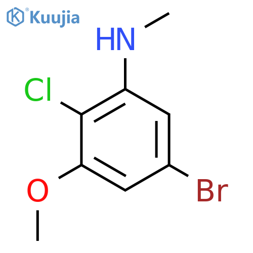 5-Bromo-2-chloro-3-methoxy-N-methylaniline structure
