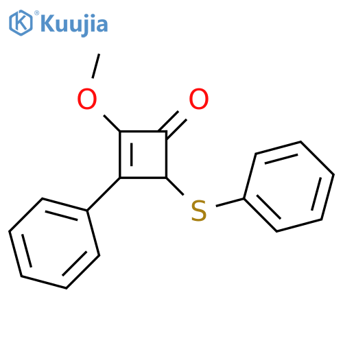 2-CYCLOBUTEN-1-ONE, 2-METHOXY-3-PHENYL-4-(PHENYLTHIO)- structure