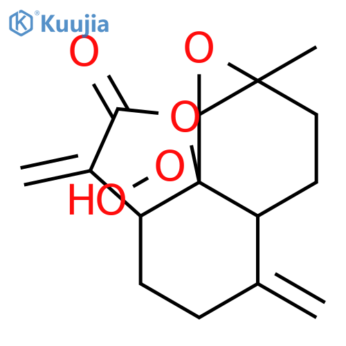 Oxireno[9,10]cyclodeca[1,2-b]furan-9(1aH)-one,decahydro-4-hydroperoxy-1a-methyl-5,8-bis(methylene)-, (1aR,4R,7aS,10aS,10bR)-(9CI) structure