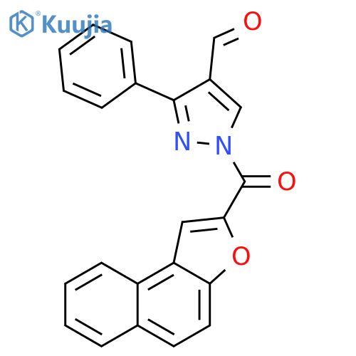 1H-Pyrazole-4-carboxaldehyde,1-(naphtho[2,1-b]furan-2-ylcarbonyl)-3-phenyl- structure