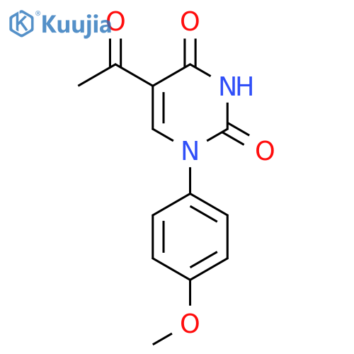 5-acetyl-1-(4-methoxyphenyl)-2,4(1H,3H)-pyrimidinedione structure