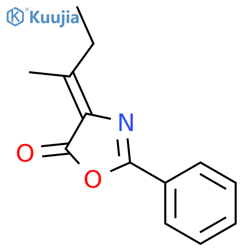 5(4H)-Oxazolone, 4-(1-methylpropylidene)-2-phenyl-, (Z)- structure
