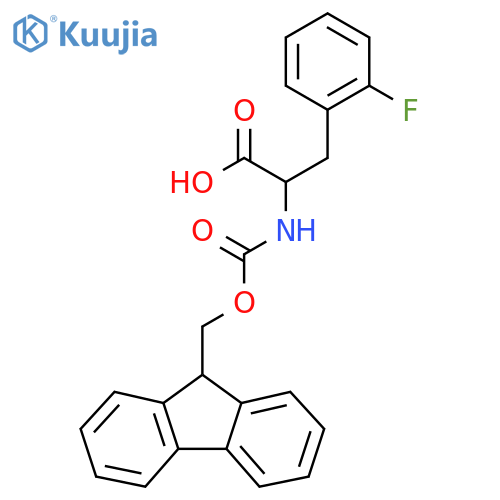 2-({(9H-fluoren-9-yl)methoxycarbonyl}amino)-3-(2-fluorophenyl)propanoic acid structure