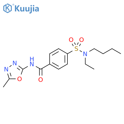 4-butyl(ethyl)sulfamoyl-N-(5-methyl-1,3,4-oxadiazol-2-yl)benzamide structure