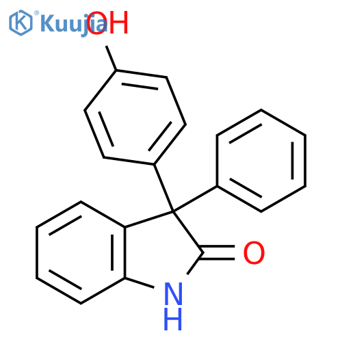 2H-Indol-2-one, 1,3-dihydro-3-(4-hydroxyphenyl)-3-phenyl- structure