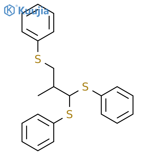 Benzene,1,1',1''-[(2-methyl-1-propanyl-3-ylidene)tris(thio)]tris- (9CI) structure
