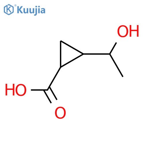 2-(1-Hydroxyethyl)cyclopropane-1-carboxylic acid structure