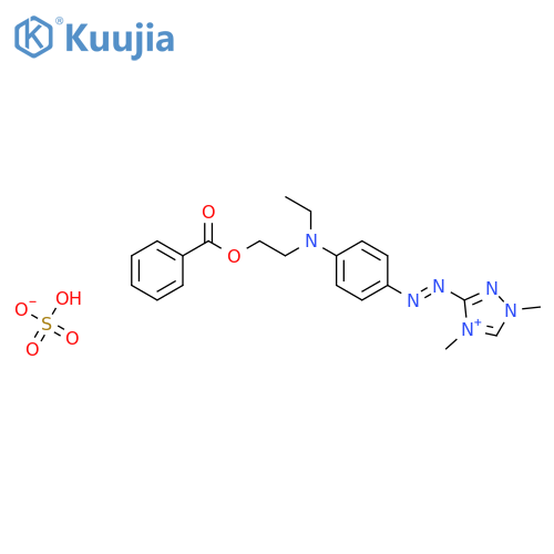 1H-1,2,4-Triazolium, 3-((4-((2-(benzoyloxy)ethyl)ethylamino)phenyl)azo)-1,4-dimethyl-, sulfate (1:1) structure