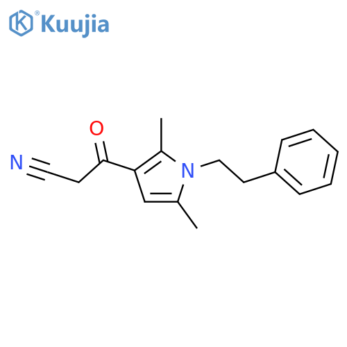 3-2,5-Dimethyl-1-(2-phenylethyl)-1H-pyrrol-3-yl-3-oxopropanenitrile structure