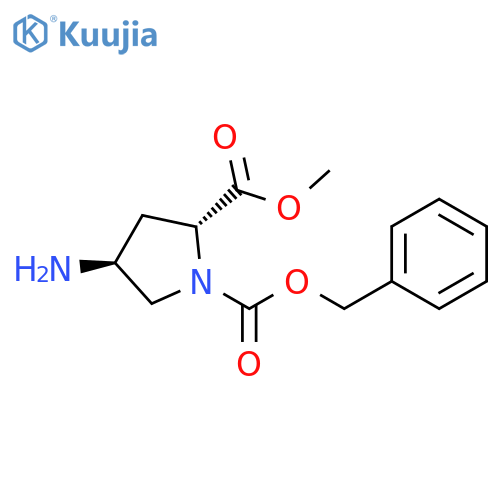 (2R,4S)-4-AMINO-1-CBZ-PYRROLIDINE-2-CARBOXYLIC ACID METHYL ESTER structure