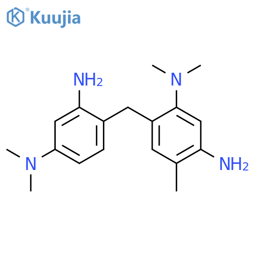 4-[[2-amino-4-(dimethylamino)phenyl]methyl]-3-n,3-n,6-trimethylbenzene-1,3-diamine structure
