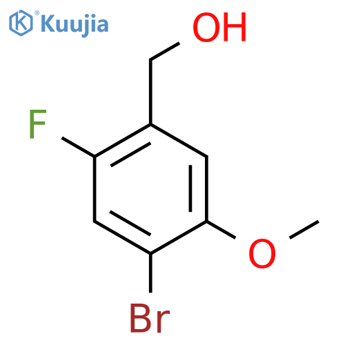 (4-Bromo-2-fluoro-5-methoxyphenyl)methanol structure
