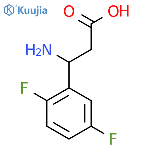 3-amino-3-(2,5-difluorophenyl)propanoic acid structure