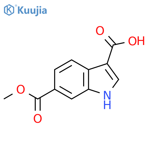 6-(methoxycarbonyl)-1H-indole-3-carboxylic acid structure