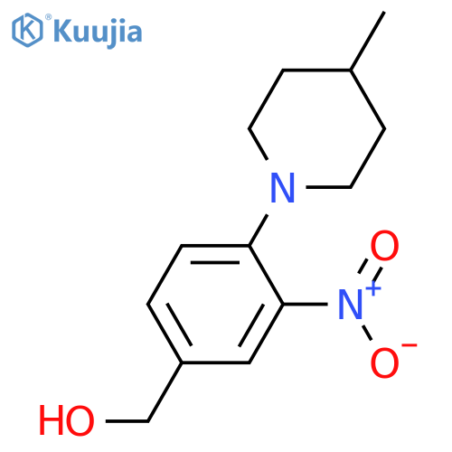 (4-(4-Methylpiperidin-1-yl)-3-nitrophenyl)methanol structure