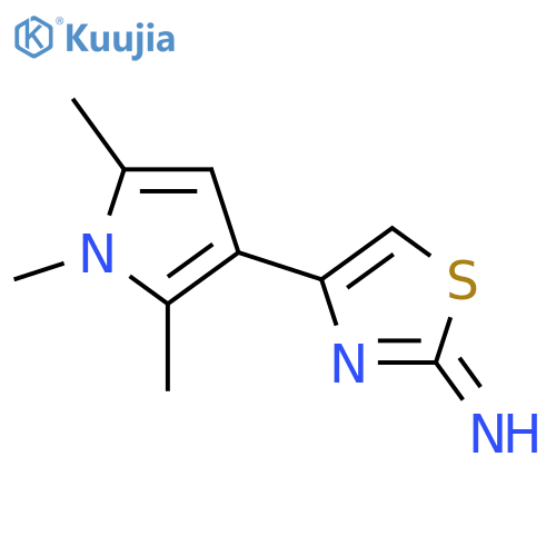 4-(1,2,5-trimethyl-1H-pyrrol-3-yl)-1,3-thiazol-2-amine structure