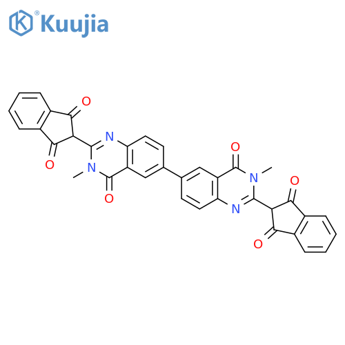 [6,6'-Biquinazoline]-4,4'(3H,3'H)-dione,2,2'-bis(2,3-dihydro-1,3-dioxo-1H-inden-2-yl)-3,3'-dimethyl- structure