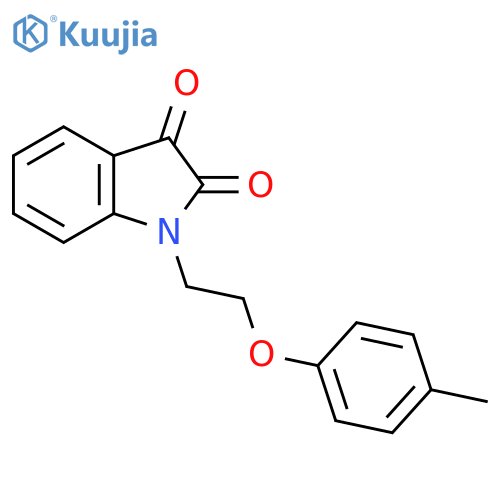 1-2-(4-methylphenoxy)ethyl-2,3-dihydro-1H-indole-2,3-dione structure