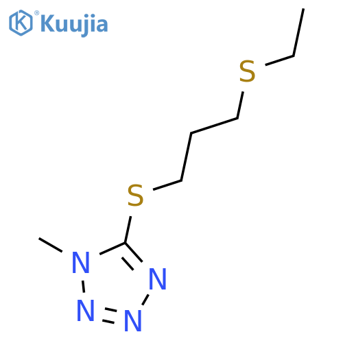 1H-Tetrazole,5-[[3-(ethylthio)propyl]thio]-1-methyl- structure