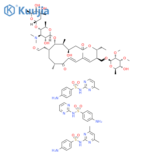 Tylosin, mixt. with 4-amino-N-(4,6-dimethyl-2-pyrimidinyl)benzenesulfonamide, 4-amino-N-(4-methyl-2-pyrimidinyl)benzenesulfonamide and 4-amino-N-2-pyrimidinylbenzenesulfonamide (9CI) structure
