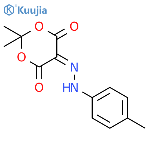 2,2-dimethyl-5-[2-(4-methylphenyl)hydrazinylidene]-1,3-dioxane-4,6-dione structure