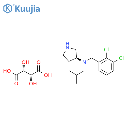 3-Pyrrolidinamine, N-[(2,3-dichlorophenyl)methyl]-N-(2-methylpropyl)-, (3S)-, (2R,3R)-2,3-dihydroxybutanedioate (9CI) structure
