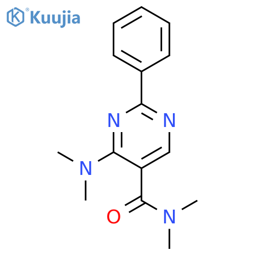 5-Pyrimidinecarboxamide, 4-(dimethylamino)-N,N-dimethyl-2-phenyl- structure