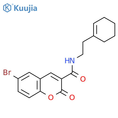 6-bromo-N-2-(cyclohex-1-en-1-yl)ethyl-2-oxo-2H-chromene-3-carboxamide structure